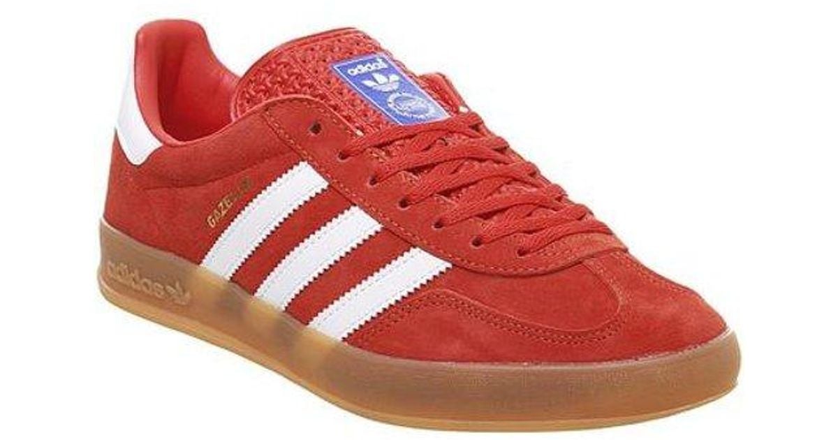 adidas gazelle red indoor