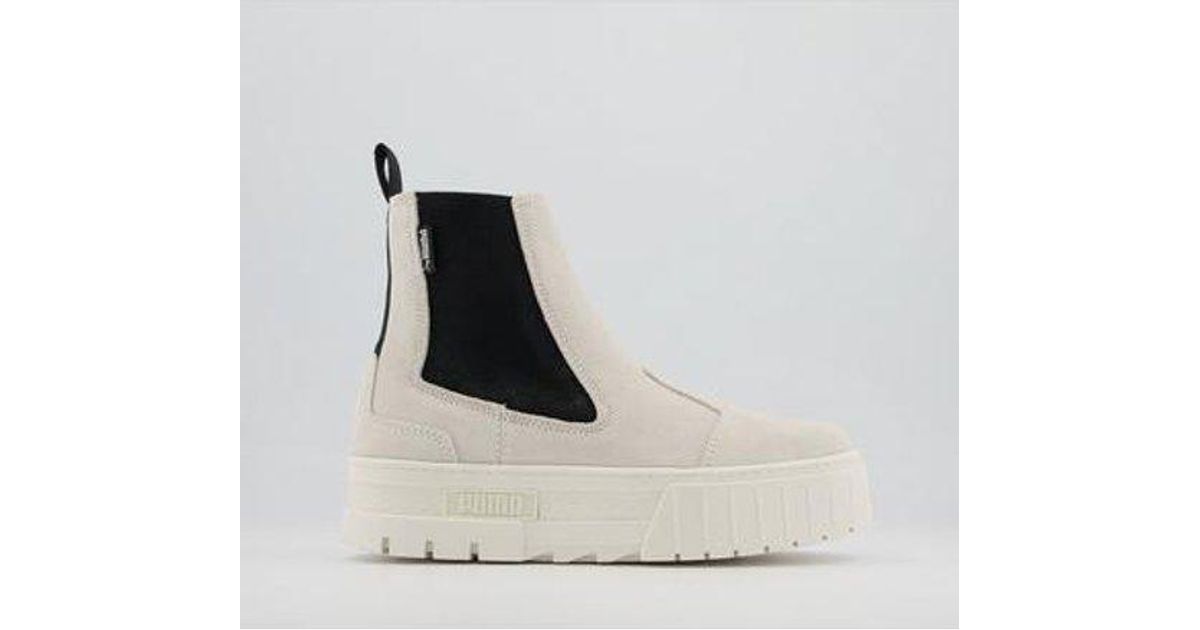 PUMA Mayze Chelsea Boots in White | Lyst