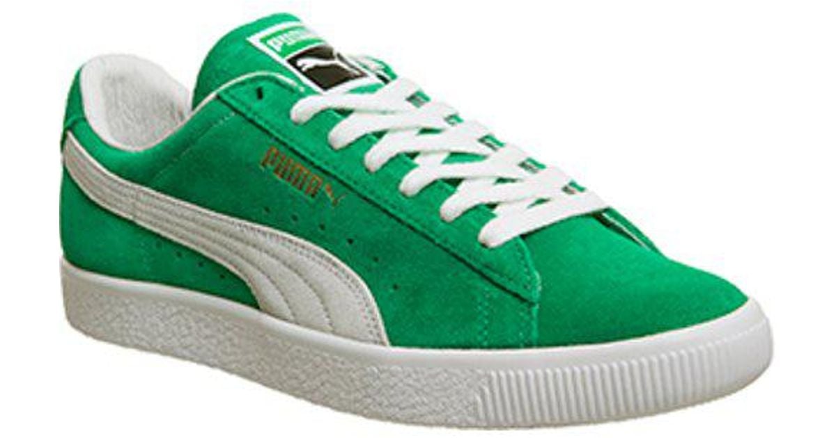 puma suede classic green white