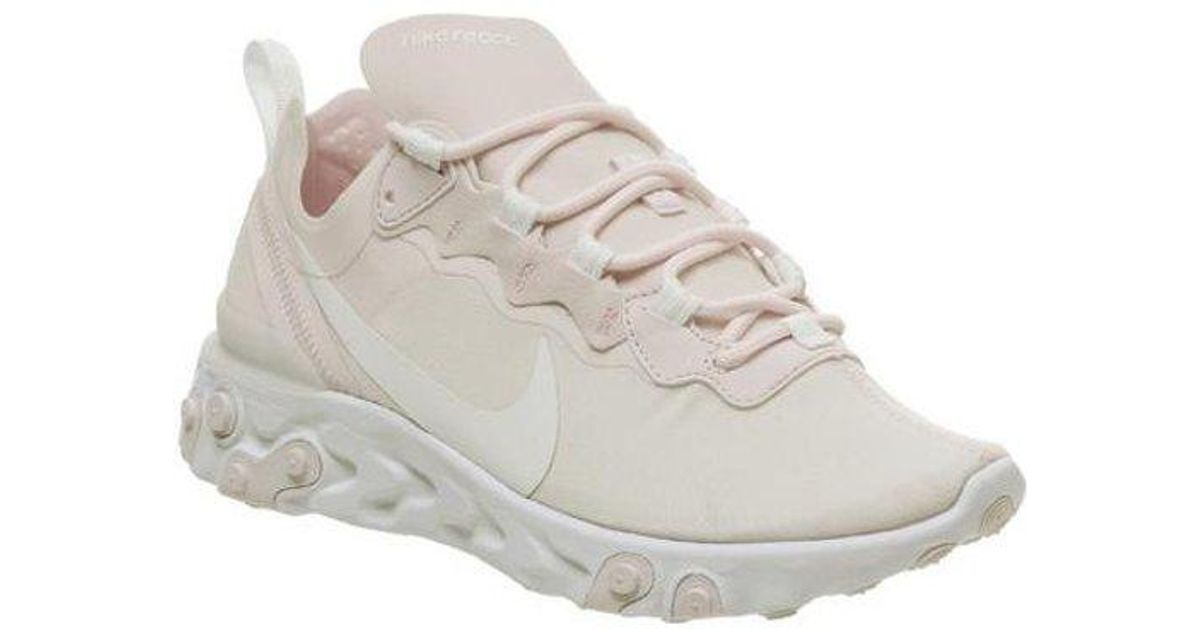 nike pale pink react element 55 sneakers