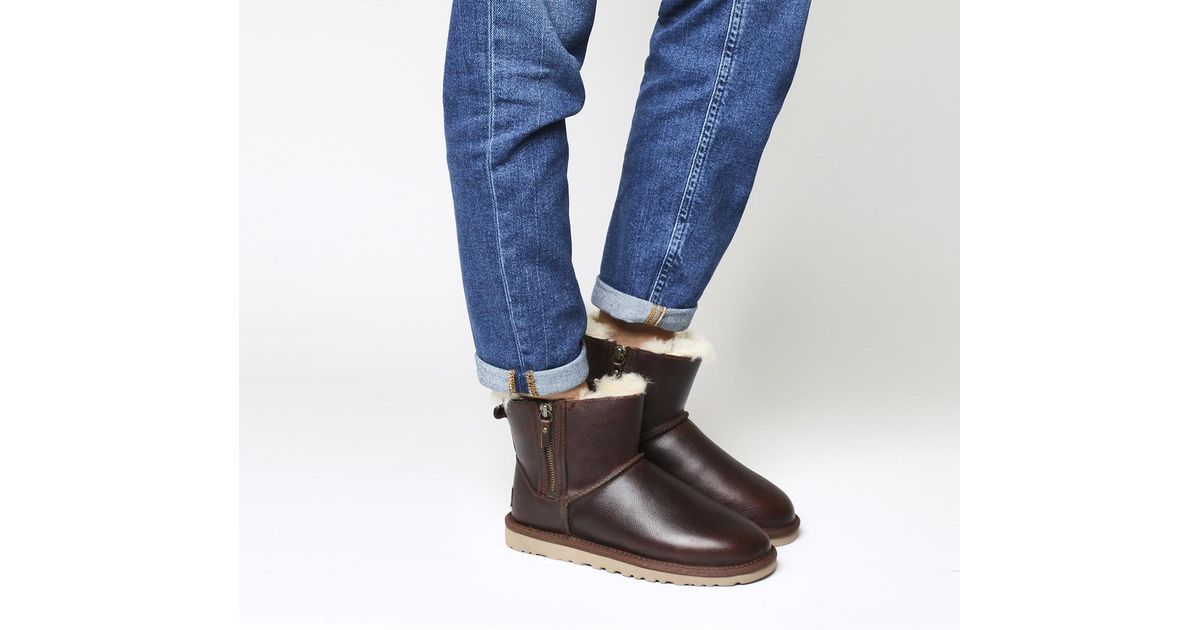 ugg mini double zip chestnut