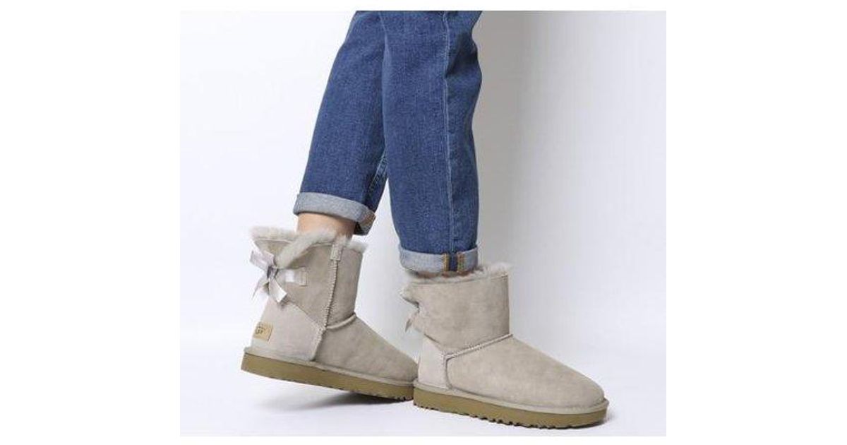 ugg bailey bow mini grey