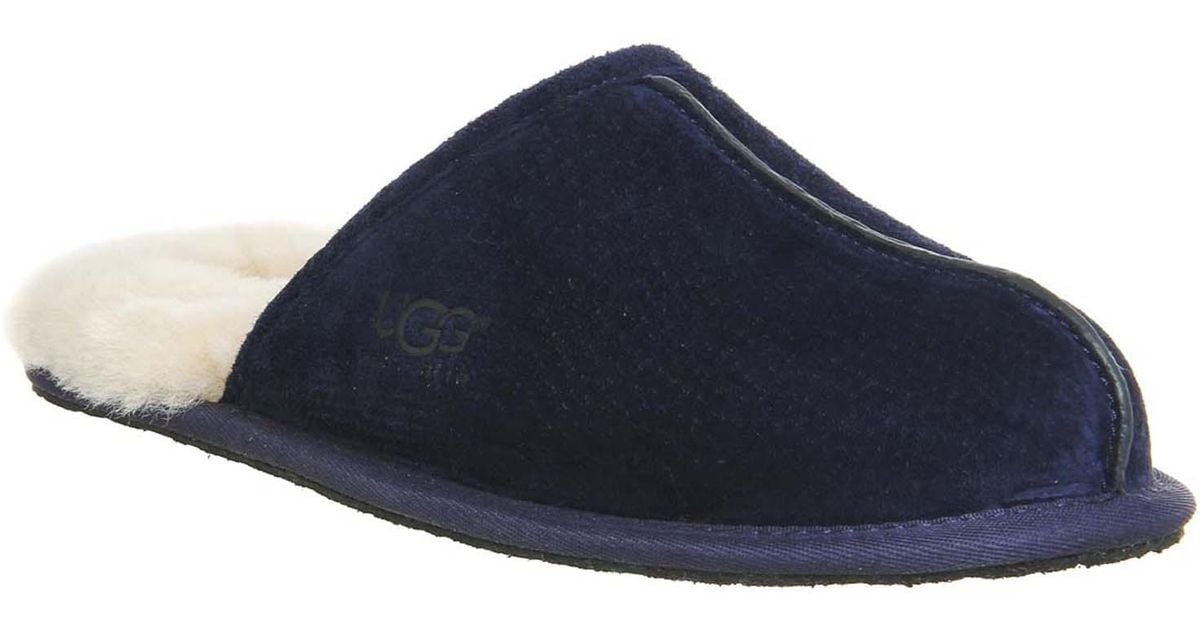UGG Suede Scuff Slippers in Navy (Blue) for Men - Lyst