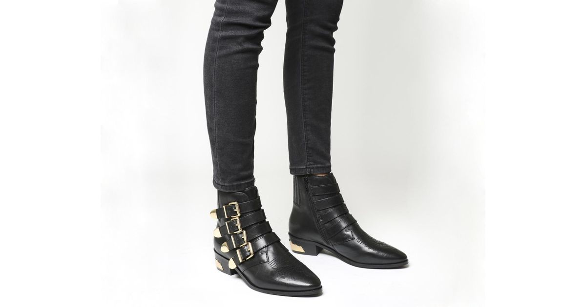 western buckle booties