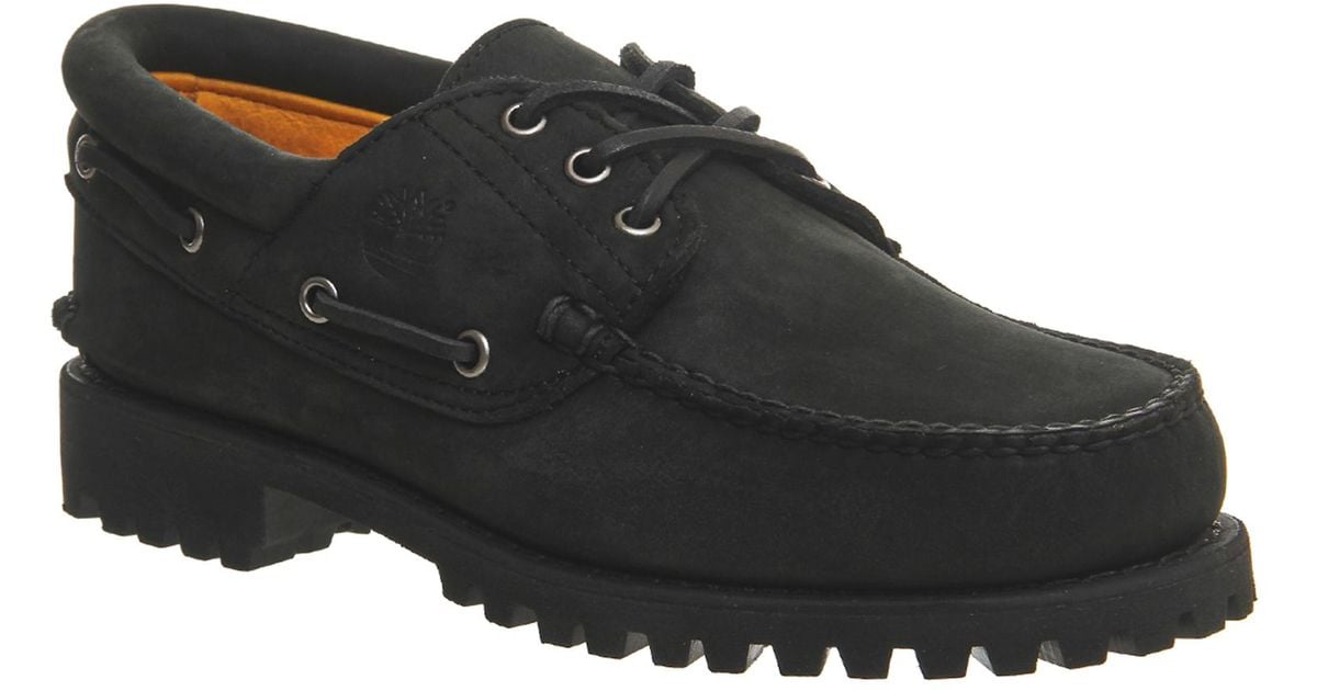 timberland black leather shoes