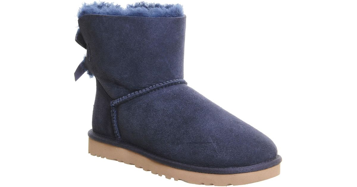 navy blue ugg boots with bows