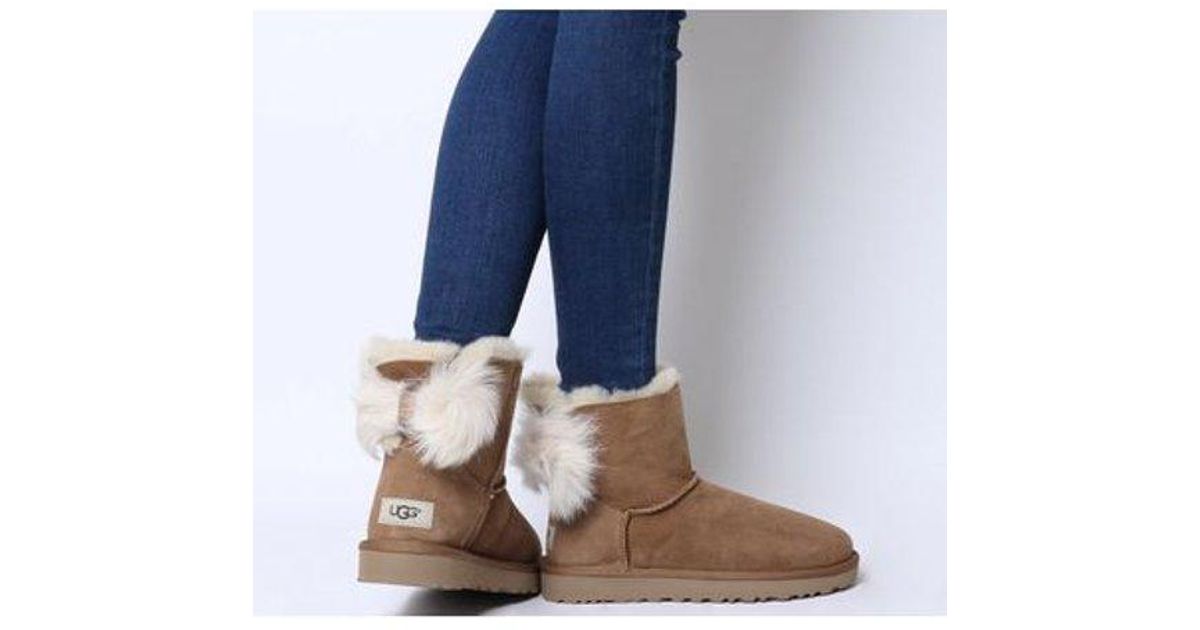 ugg boots fluff bow mini