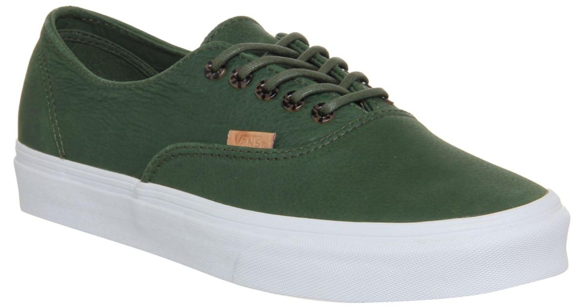 Vans Leather Authentic Decon Ca in Green for Men - Lyst