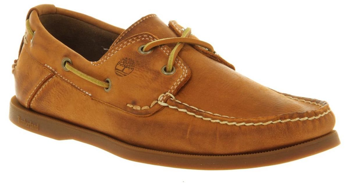 timberland 2 eye boat shoe brown