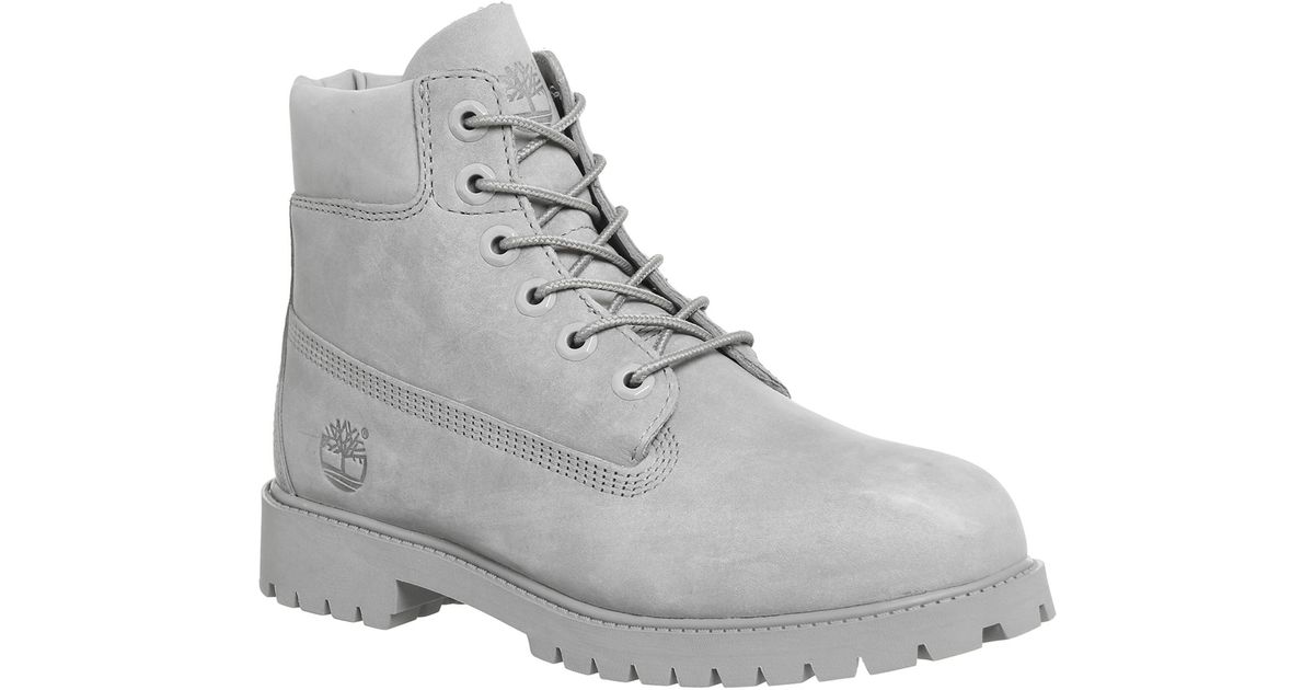 grey timberlands junior