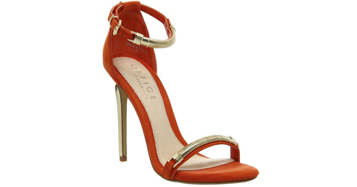 office orange sandals