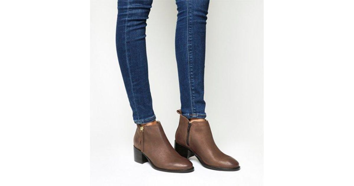 office tan ankle boots