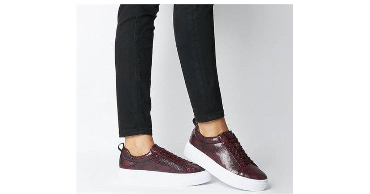 Vagabond Leather Zoe Platform Sneaker in Red - Lyst