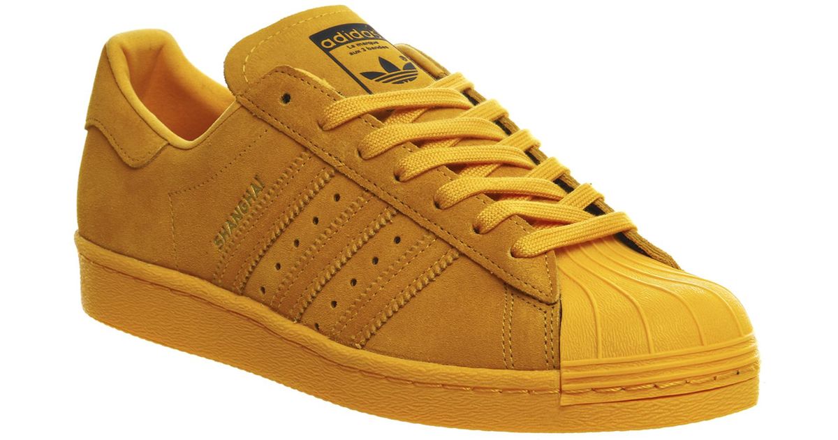 adidas originals superstar 80s metal toe women yellow