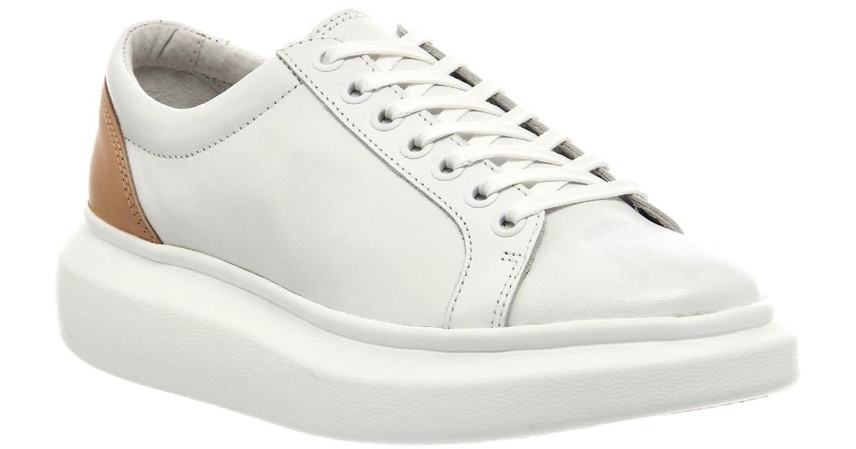 office white platform trainers