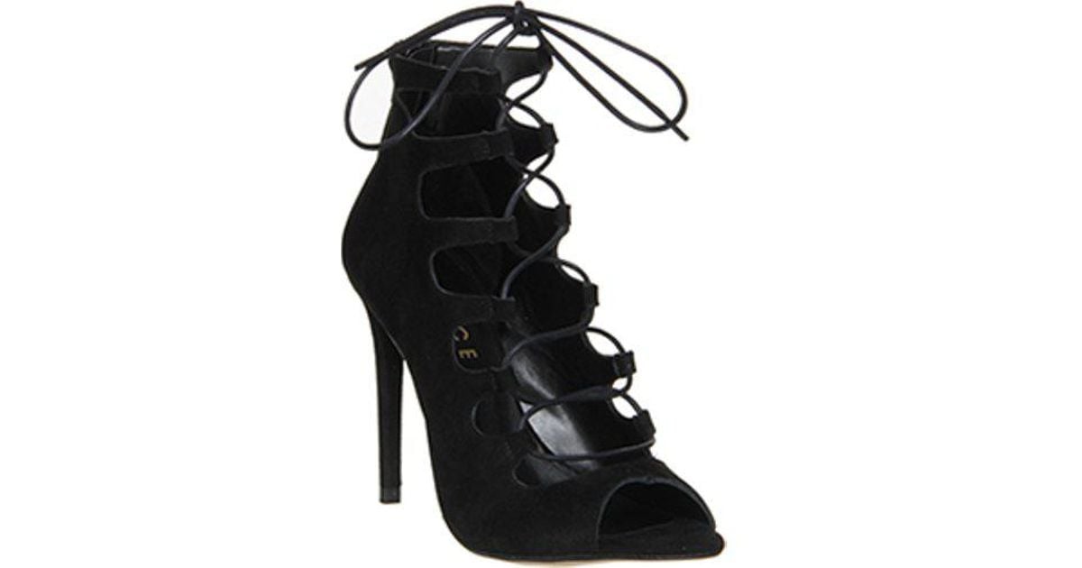 parisian black sandals with heels