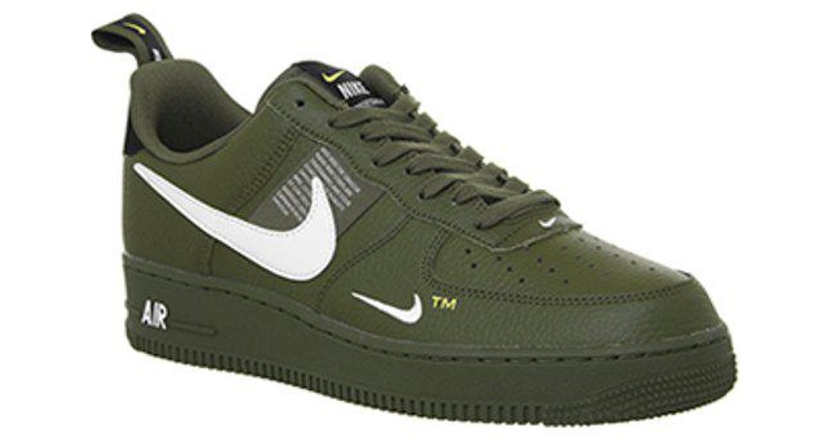 Nike Leather Air Force 1 Utility Trainers in Green for Men - Lyst