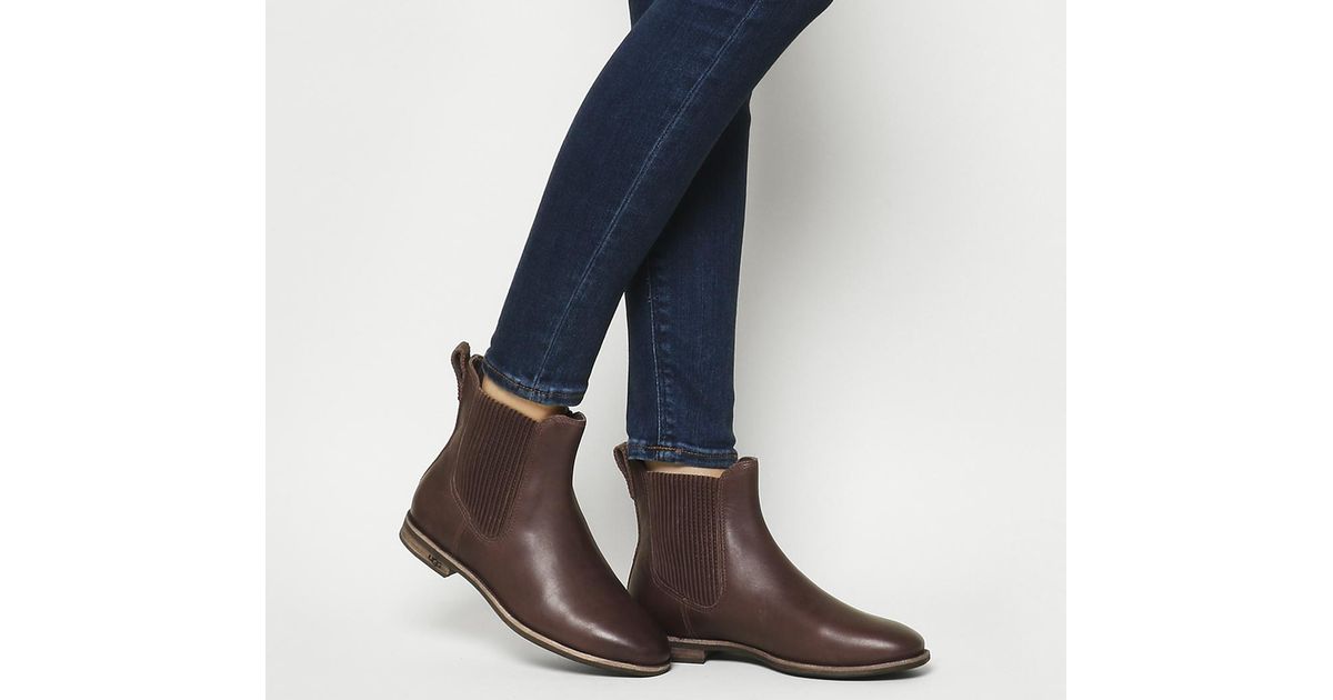 Ugg Leather Joey Chelsea Boot In Chestnut Brown Lyst