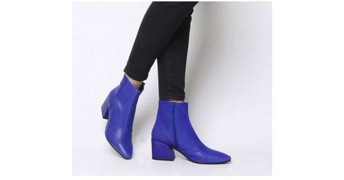 Vagabond Leather Olivia Block Heel Boot in Blue - Lyst
