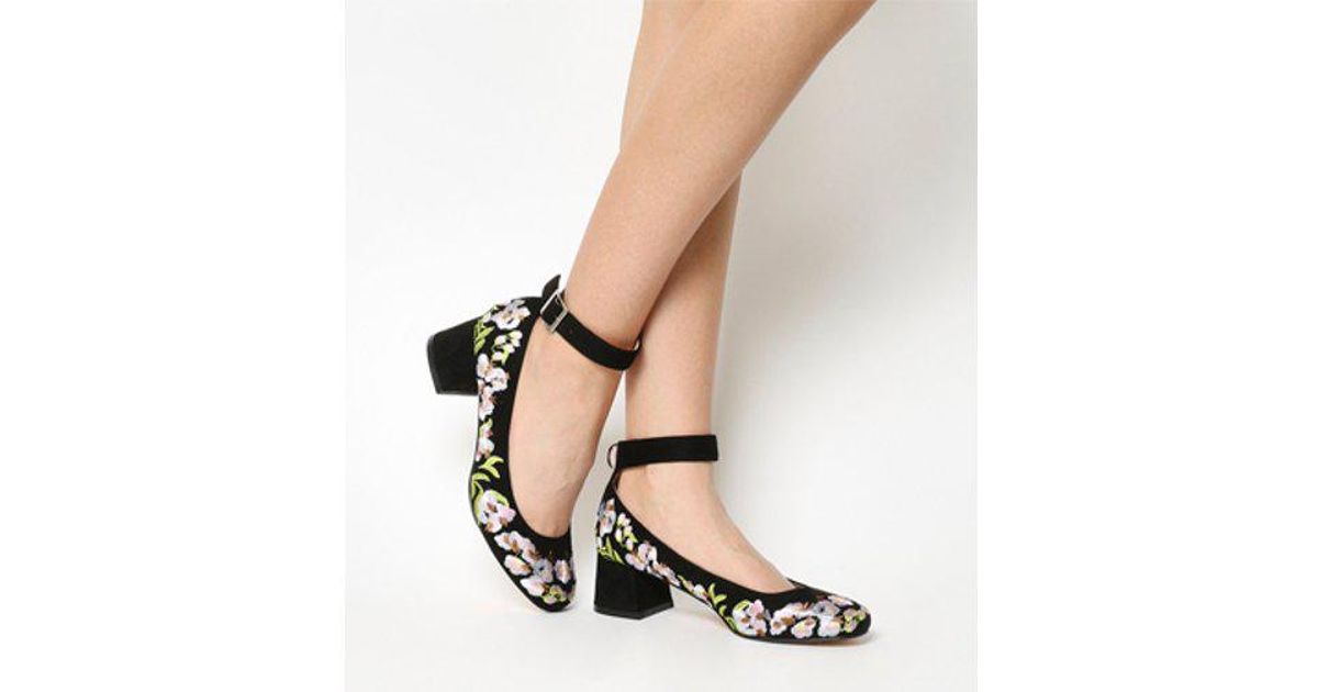 black block heel mary janes