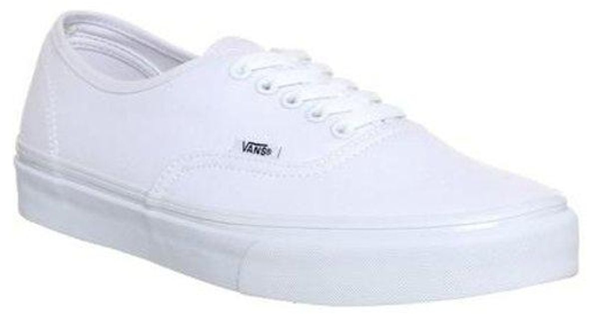 plain white canvas vans