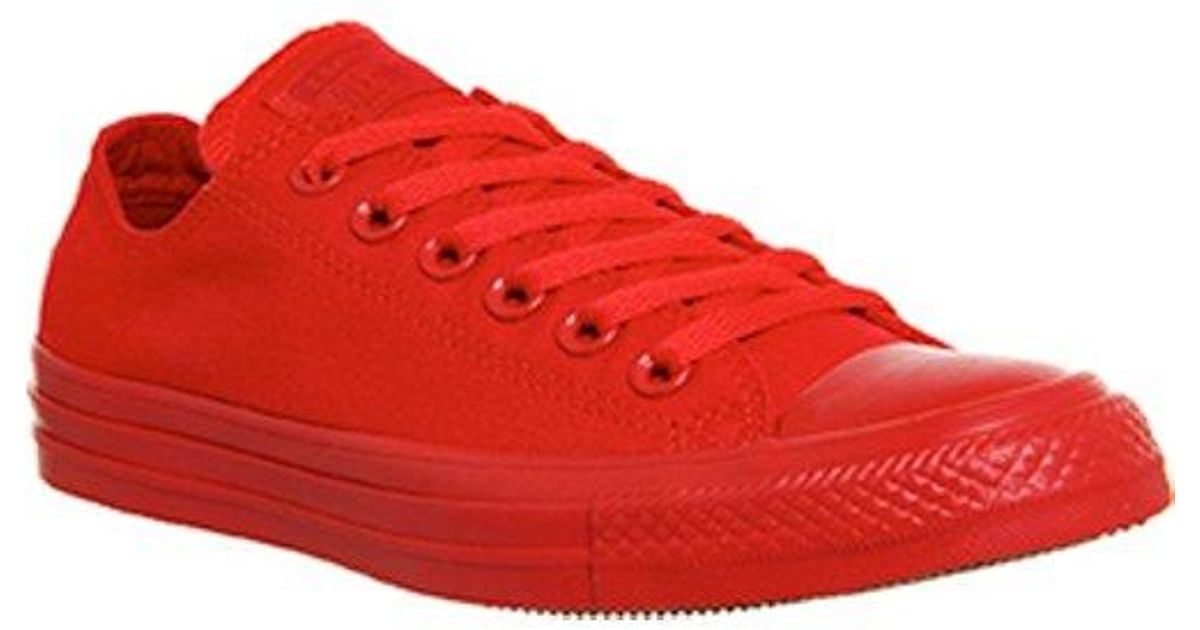 Converse Canvas All Star Low in Red - Lyst