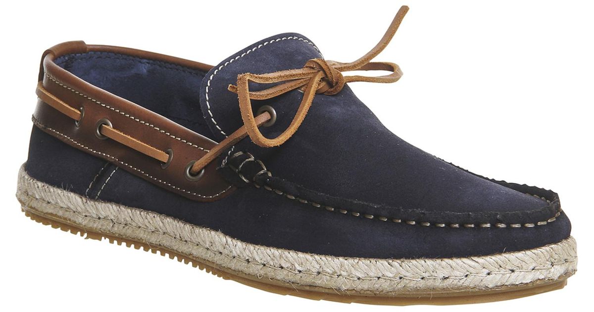 Lyst Office Done Boat Shoes In Blue For Men