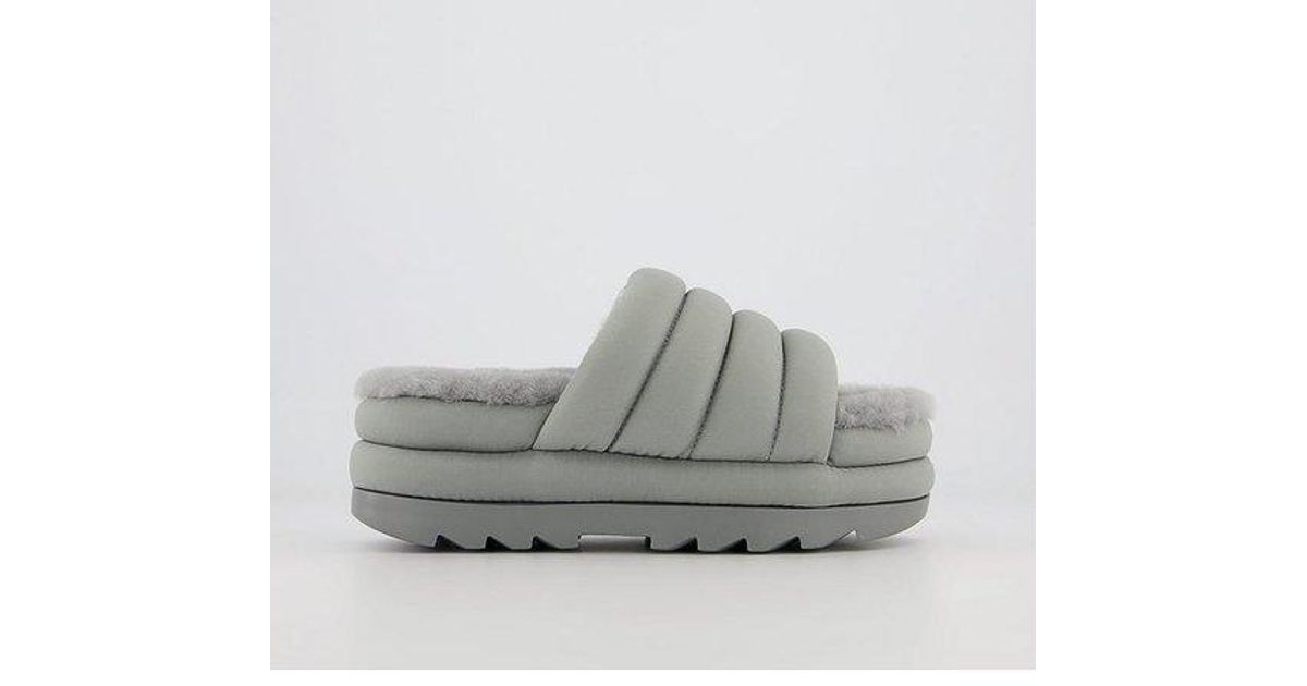 UGG Puft Slides in Grey (Gray) Lyst