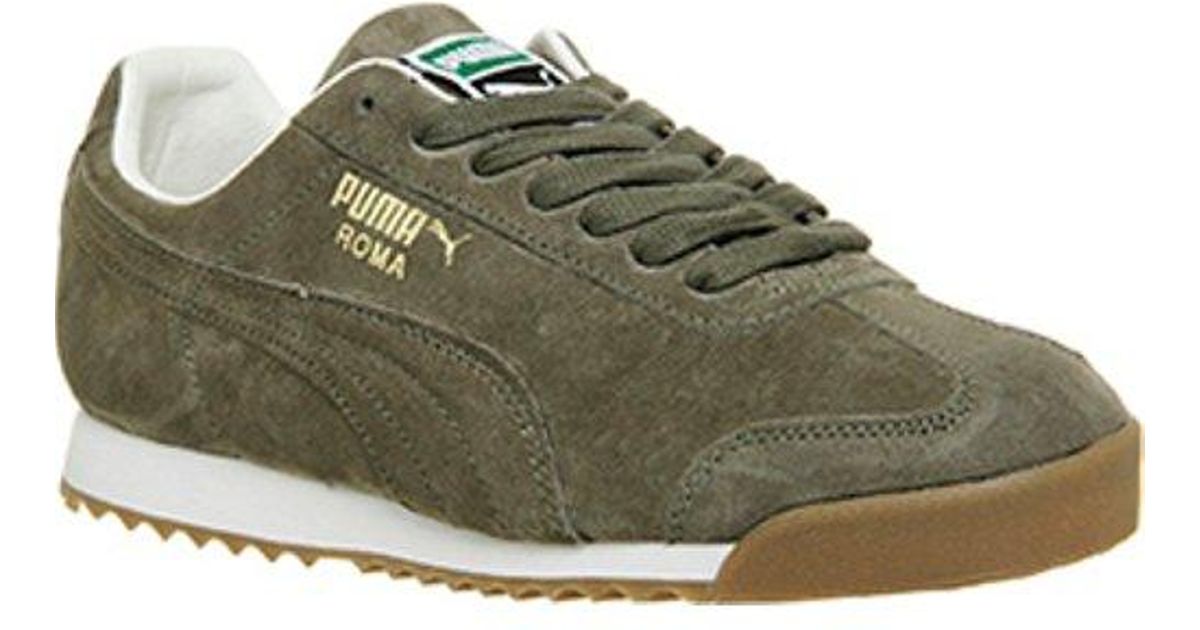 puma roma olive green