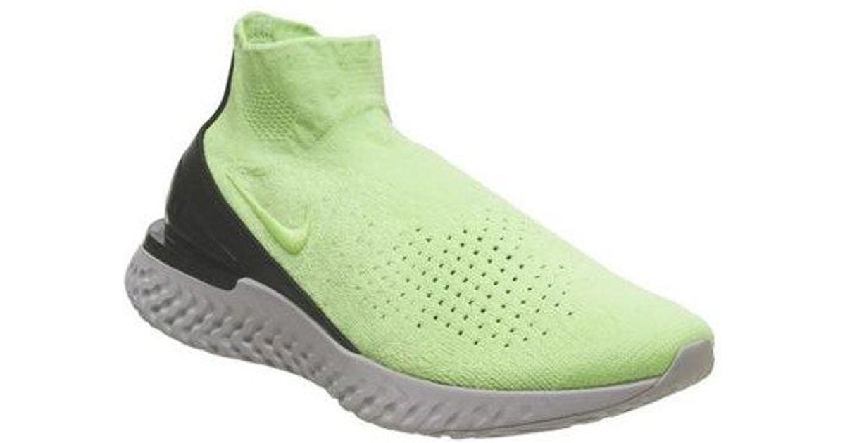 nike rise react flyknit green