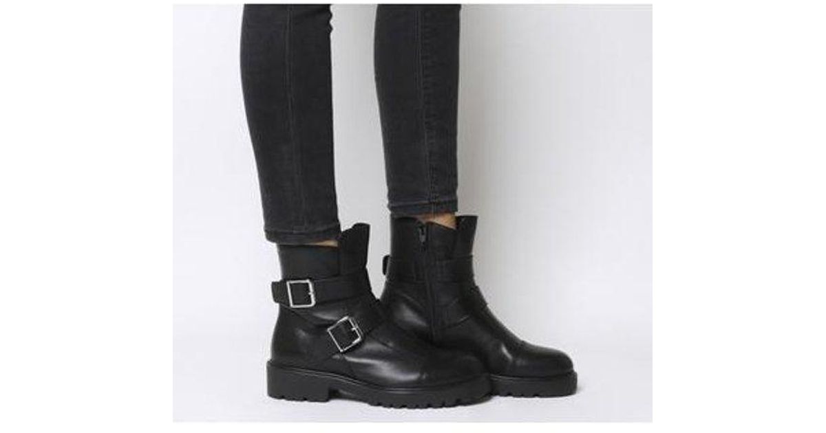 Vagabond Leather Kenova Buckle Boot in Black - Lyst