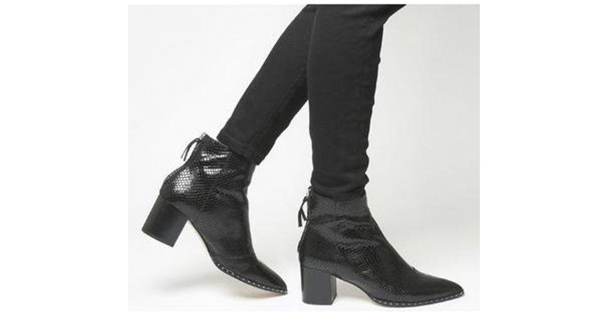 office aromatic block heel boots