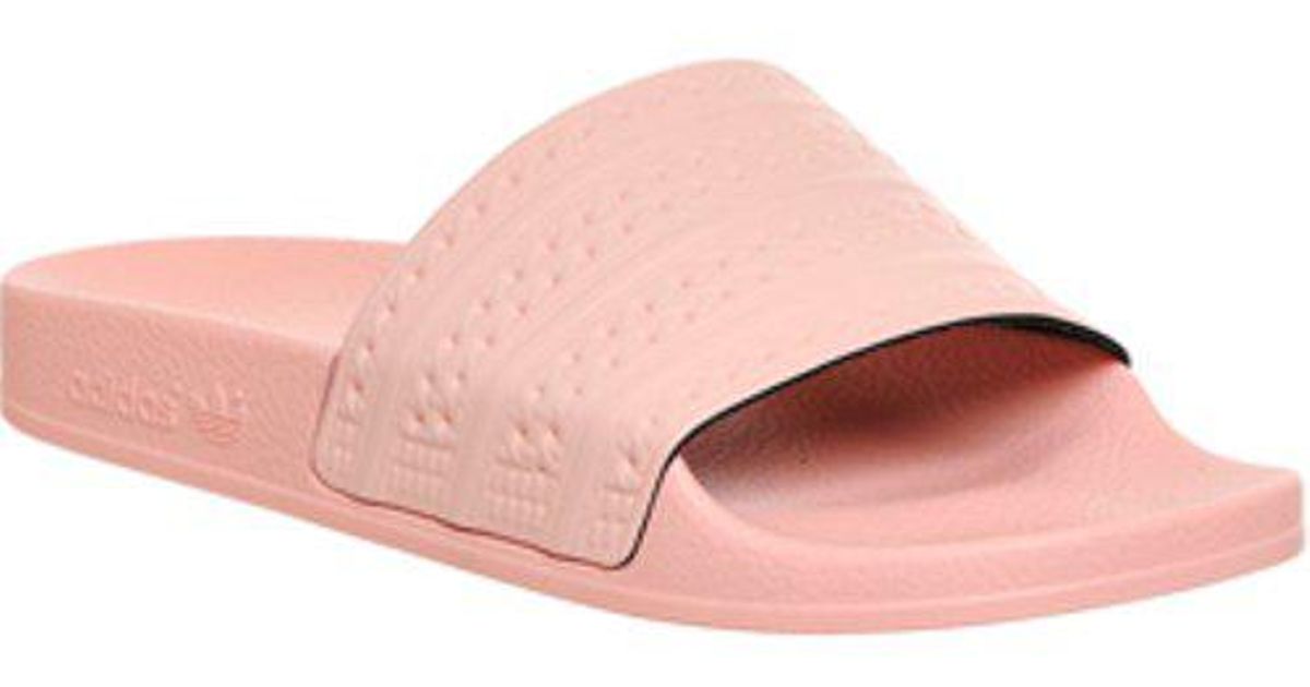 pink sliders adidas