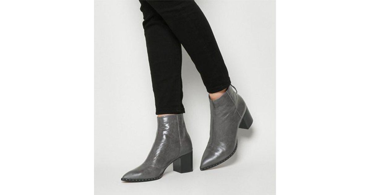 office aromatic block heel boots
