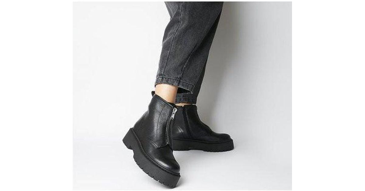 chunky zip boots