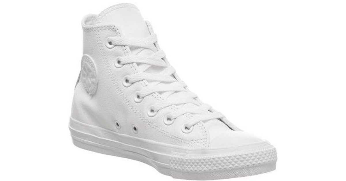 converse all star hi lthr black white