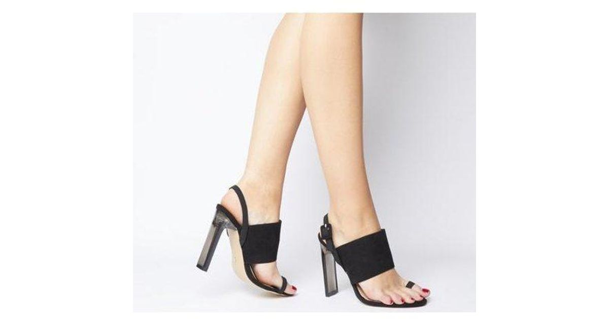 black toe loop heels