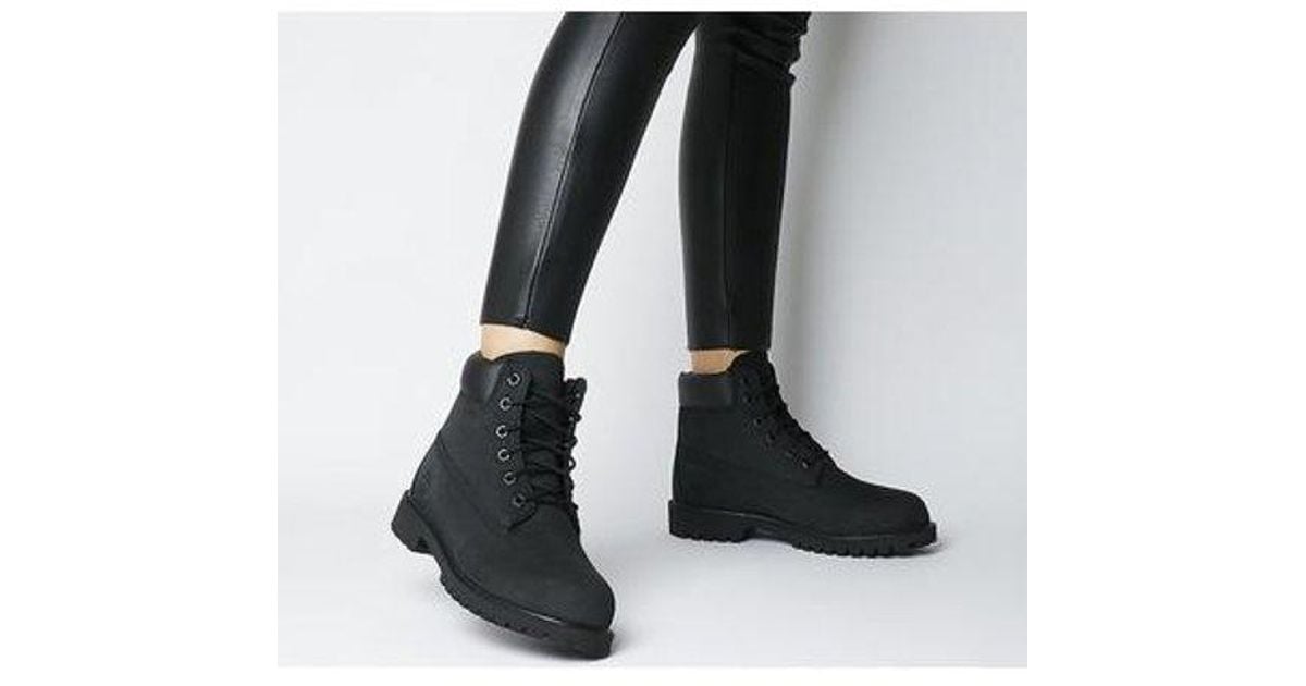 juniors 6 inch premium waterproof boots black nubuck