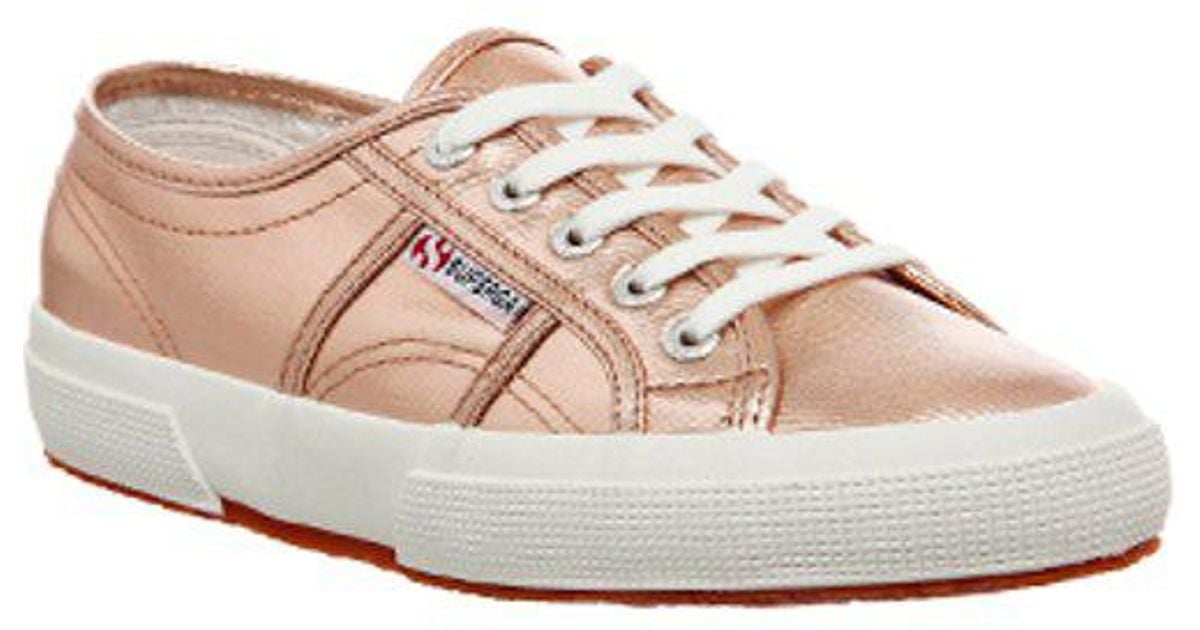 superga rose gold slip on