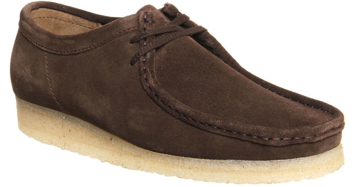 Clarks Suede Wallabee Shoes in Brown for Men | Lyst UK