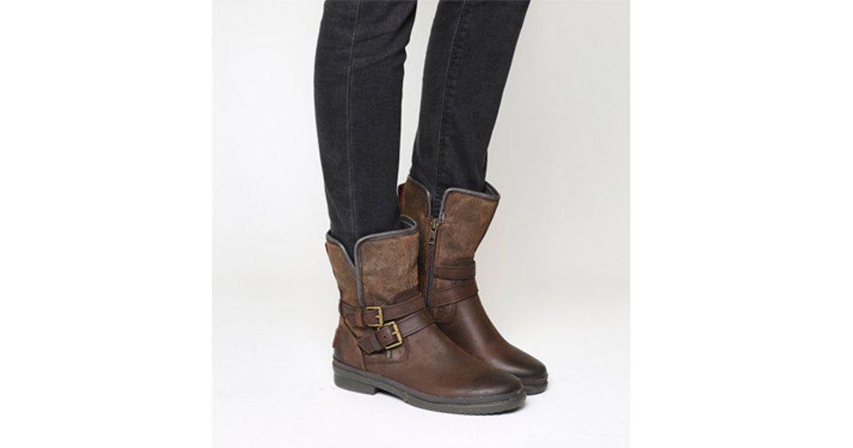 UGG Leather Simmens Boot in Brown - Lyst