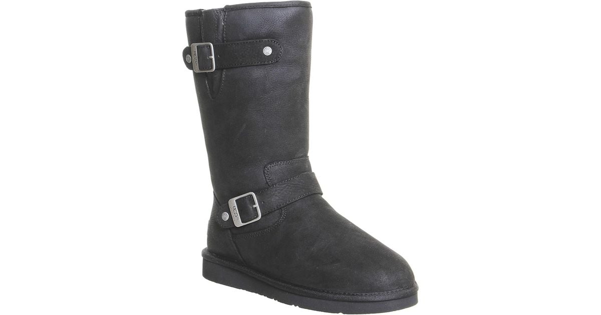 ugg sutter buckle boots in black