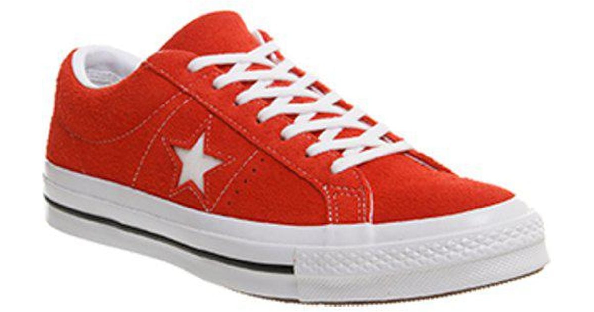 Converse Suede One Star 74 in Red for 