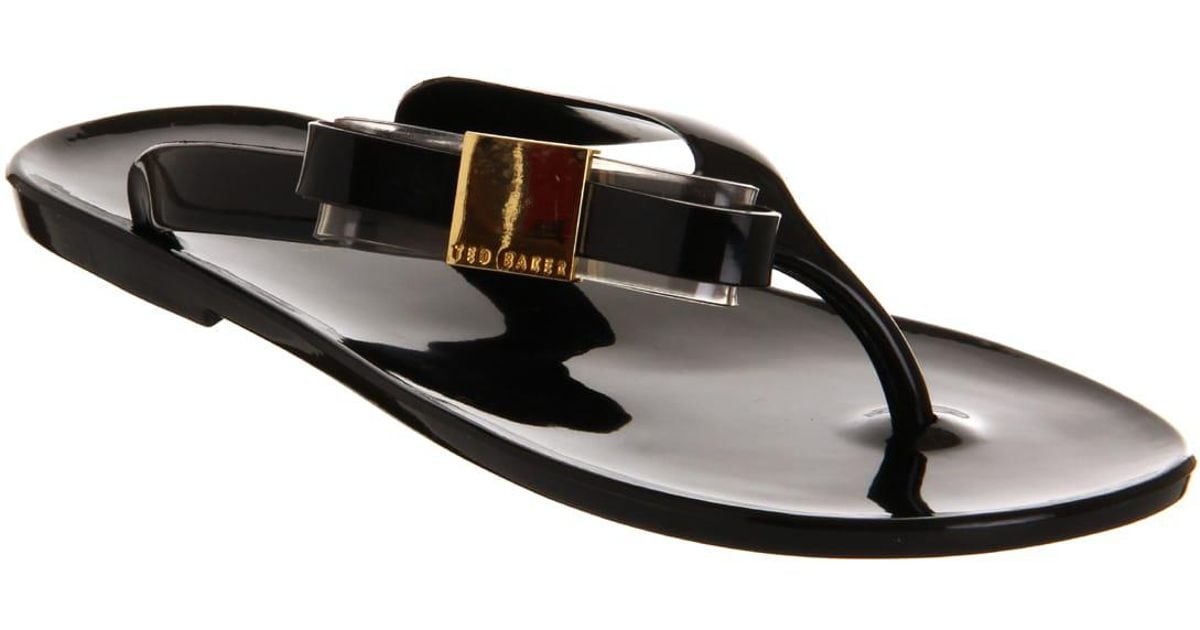 ted baker black flip flops