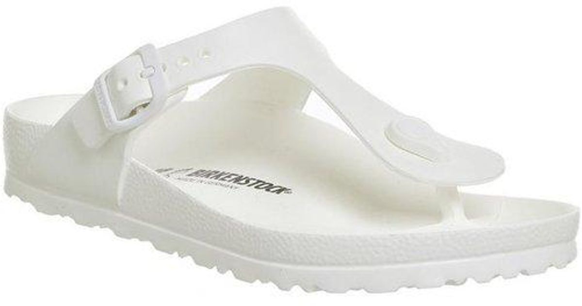 Birkenstock Rubber Toe Thong Footbed Sandals in White Lyst UK