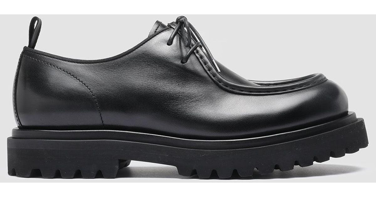 Officine Creative Eventual 012 Nero - Leather Derby Shoes in Black for ...