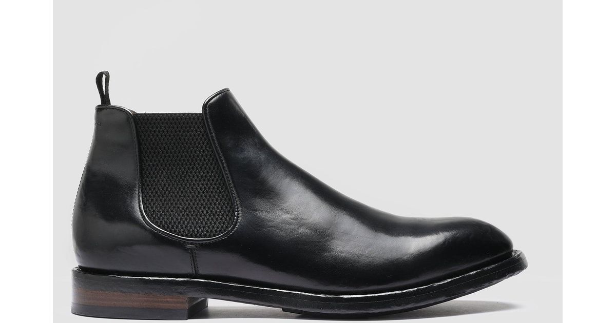 Officine Creative Temple 008 Nero - Leather Chelsea Boots in Black for ...