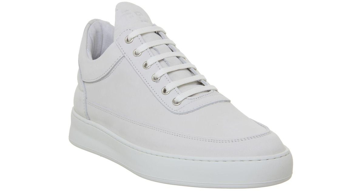 white plain trainers