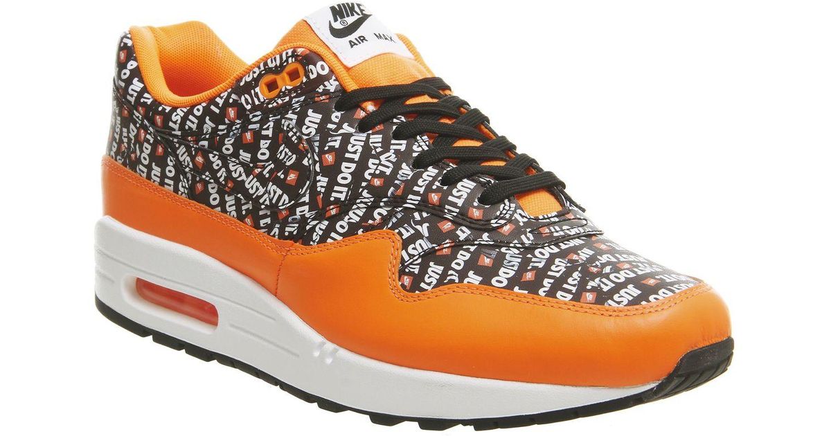 nike air max 1 orange mens