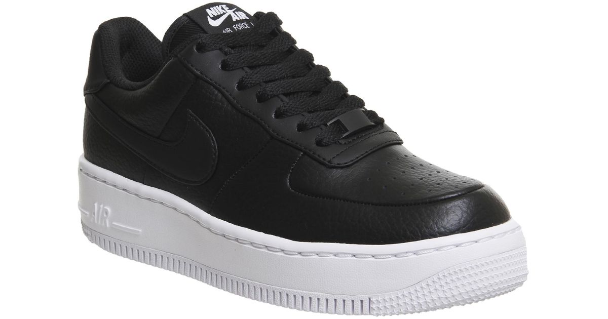 nike air force upstep platform trainers in white